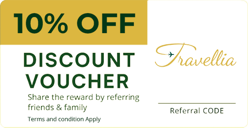 Travellia referral discount card